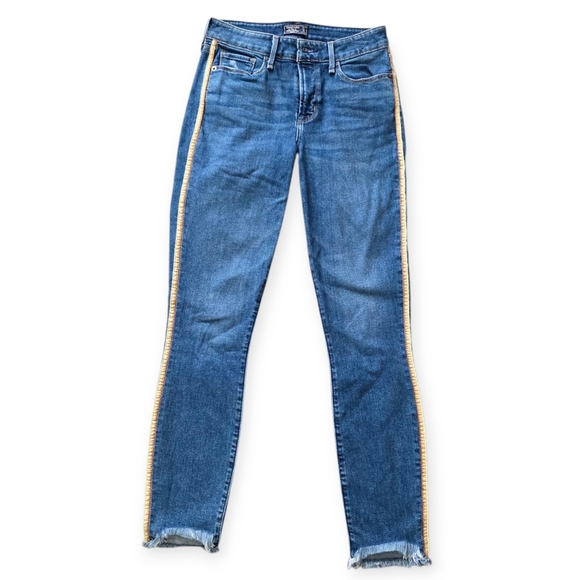 Abercrombie & Fitch Harper Low Rise Ankle Jeans, Raw Hem, Size 25/0R - Picture 2 of 8